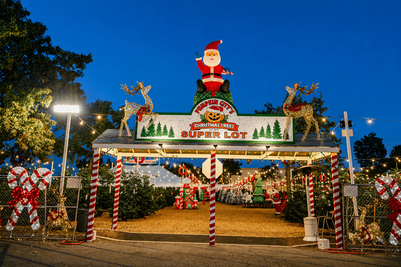 Pumpkin City Christmas tree lot